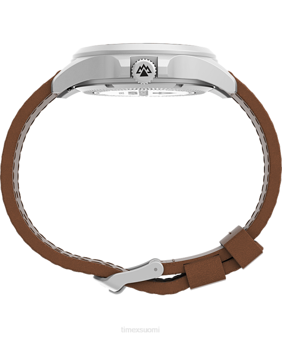 kellot | Timex miehet Expedition North Field Post aurinkokello 41mm ympäristöystävällinen nahkarannekello ruostumaton teräs/ruskea/sininen 64XP8