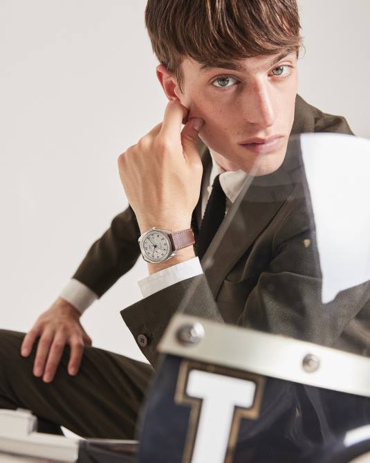 kellot | Timex miehet Marlin-alikello automaattinen 39 mm nahkarannekello ruostumaton teräs/sininen/hopea-sävy 64XP38