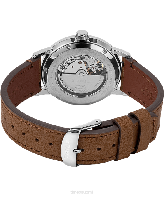 kellot | Timex miehet Marlin automaattinen california kellotaulu 40mm nahkarannekeella ruostumaton teräs/ruskea/luonnollinen 64XP57