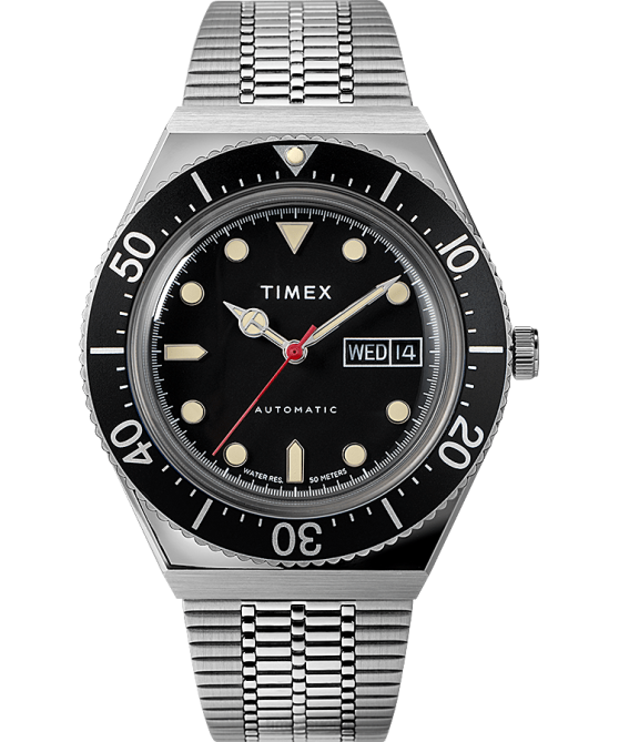 kellot | Timex miehet m79 automaattinen 40 mm ruostumattomasta teräksestä valmistettu rannekello ruostumaton teräs/musta 64XP44