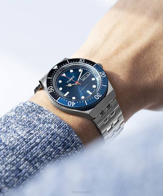 kellot | Timex miehet m79 automaattinen 40 mm ruostumattomasta teräksestä valmistettu rannekello ruostumaton teräs/sininen 64XP53