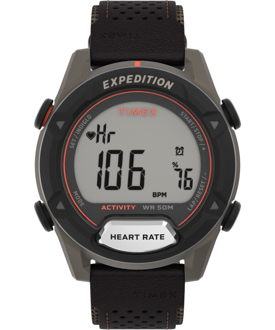 kellot | Timex miehet Expedition Trailblazer+ 43mm sekamateriaalista valmistettu rannekello ruskea/punainen 64XP241