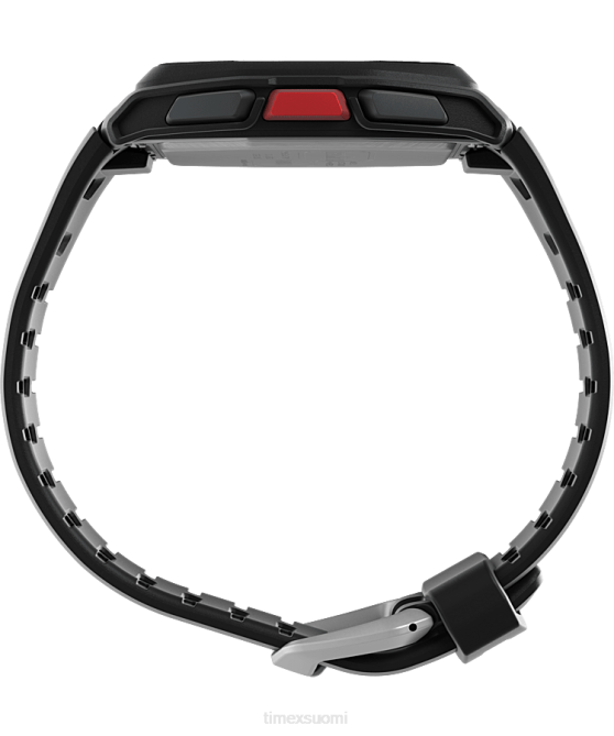 kellot | Timex miehet Ironman t300 silikonirannekello musta punainen 64XP265