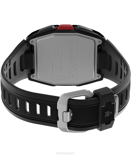 kellot | Timex miehet Ironman t300 silikonirannekello musta punainen 64XP265