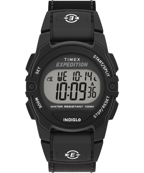 kellot | Timex miehet expedition cat keskikokoinen 34mm kangasrannekello musta 64XP257