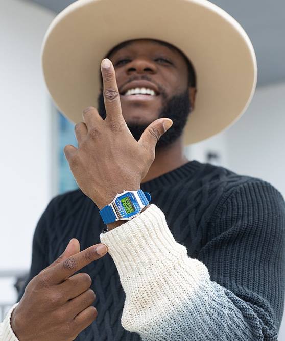 kellot | Timex miehet t80 34mm hartsirannekello hopean sävyinen/sininen 64XP266