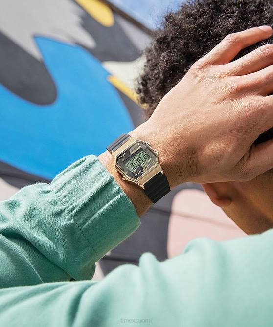 kellot | Timex miehet t80 34mm hartsirannekello kullan sävyinen/musta 64XP263