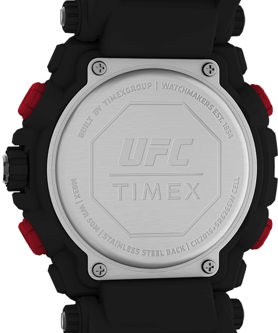 kellot | Timex miehet ufc Impact 50mm hartsirannekello musta 64XP252