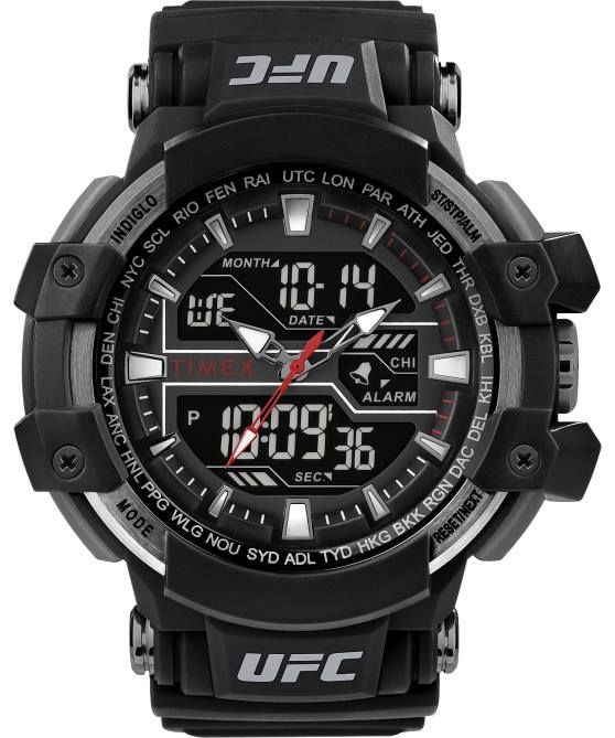 kellot | Timex miehet ufc combat 53mm hartsirannekello musta 64XP264