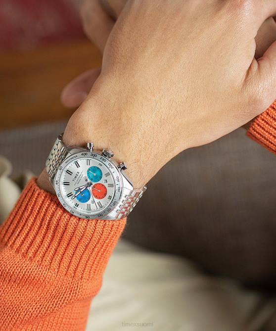 kellot | Timex miehet Waterbury chronograph 41mm ruostumattomasta teräksestä valmistettu rannekello ruostumaton teräs/hopea-sävy 64XP89