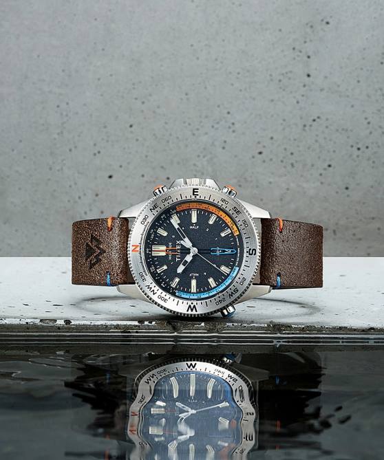 kellot | Timex miehet Expedition North tide-temp-kompassi 43mm ympäristöystävällinen nahkarannekello ruostumaton teräs/ruskea/musta 64XP203