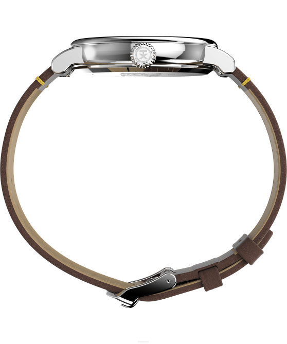 kellot | Timex miehet Standard x peanuts, jossa on snoopy kiitospäivän 40 mm nahkarannekello ruskea 64XP187