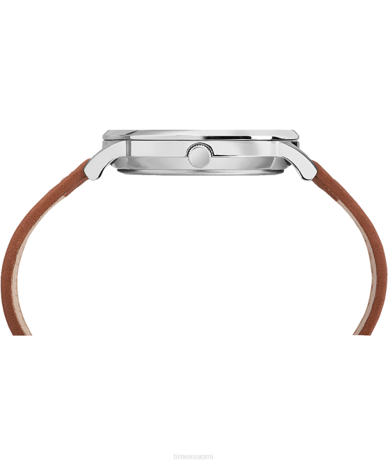 kellot | Timex miehet Waterbury klassinen 40 mm nahkarannekello ruostumaton teräs/rusketus/kerma 64XP221