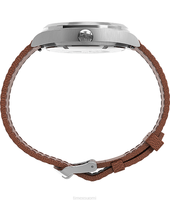 kellot | Timex miehet Waterbury perinteinen päiväkello 39 mm nahkarannekkeella ruostumaton teräs/rusketus/sininen 64XP227