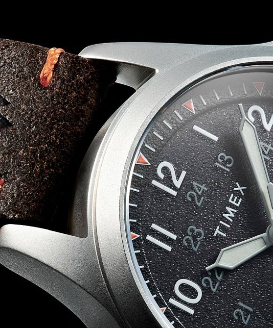 kellot | Timex miehet expedition north field aurinkokello 41mm ympäristöystävällinen nahkarannekello ruostumaton teräs/ruskea/musta 64XP209