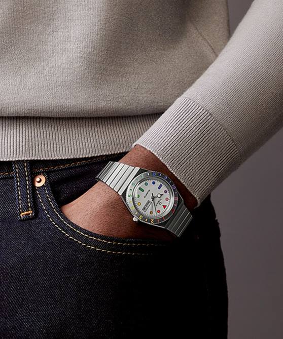 kellot | Q Timex miehet Rainbow 36mm ruostumattomasta teräksestä valmistettu laajennusrannekello hopean sävyinen 64XP152