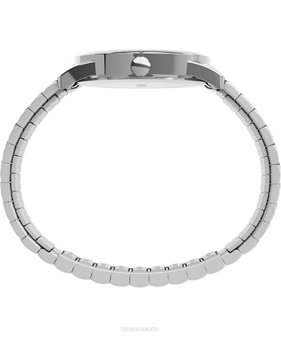 kellot | Timex miehet Easy Reader 38 mm ruostumattomasta teräksestä valmistettu laajennusrannekello, joka sopii täydellisesti hopean sävyinen/valkoinen 64XP148