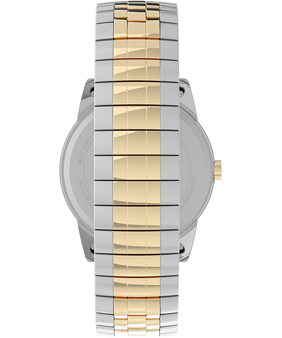 kellot | Timex miehet Easy Reader 38 mm ruostumattomasta teräksestä valmistettu laajennusrannekello, joka sopii täydellisesti kaksisävyinen/valkoinen 64XP159