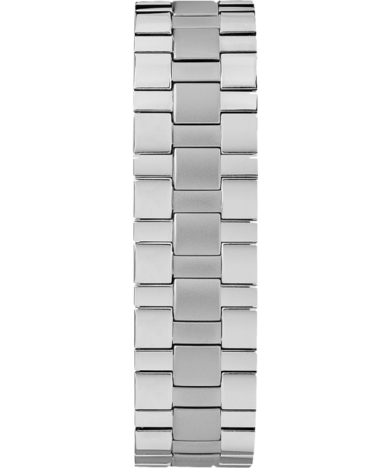 kellot | Timex miehet helppolukuinen päivämäärä 38mm laajennusrannekello kromi/hopeasävy/valkoinen 64XP142