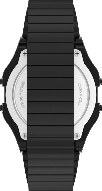 kellot | Timex miehet t80 34mm ruostumattomasta teräksestä valmistettu laajennusrannekello musta 64XP171