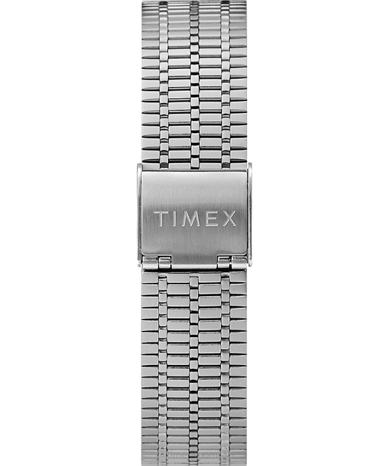 kellot | Q Timex miehet julkaisee uudelleen 38 mm ruostumattomasta teräksestä valmistettu rannekello ruostumaton teräs/musta/punainen 64XP110