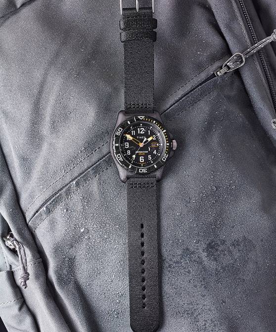 kellot | Timex miehet Expedition North Freedive Ocean 46 mm kierrätyskankaasta valmistettu kello harmaa/musta 64XP121