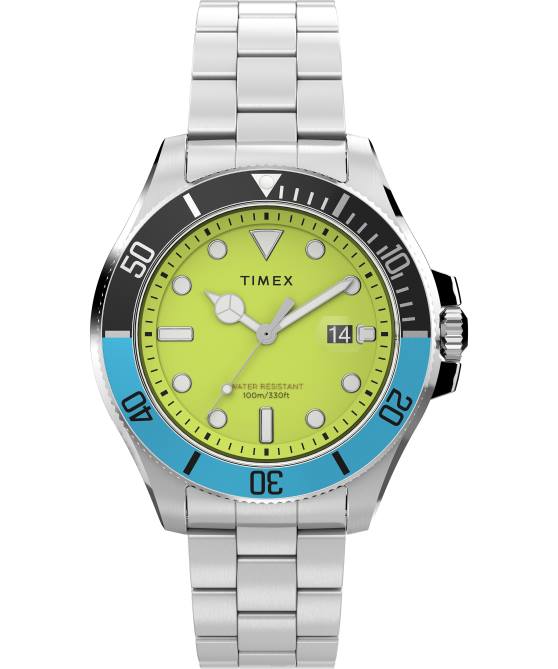 kellot | Timex miehet Harbourside coast 43mm ruostumattomasta teräksestä valmistettu rannekello ruostumaton teräs/vihreä 64XP133