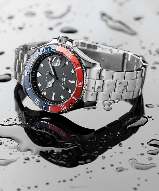 kellot | Timex miehet satamarannikon automaattinen 43 mm ruostumattomasta teräksestä valmistettu rannekello hopean sävy/ruostumaton teräs/sininen/muu 64XP128