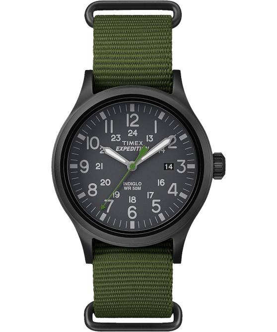 kellot | Timex miehet Expedition Scout 40mm kangasrannekello musta/vihreä 64XP304