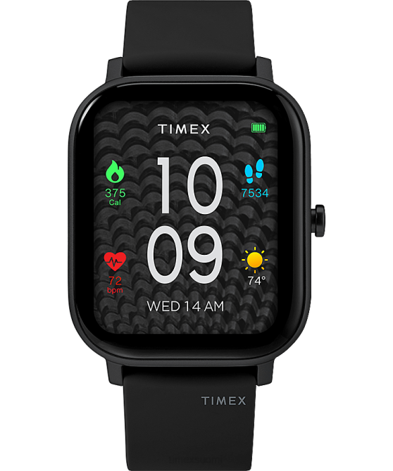 kellot | Timex miehet Metropolitanin 36mm silikonirannekello musta 64XP280