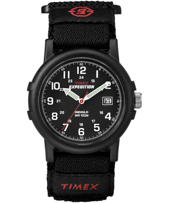 kellot | Timex miehet expedition camper 38mm kangas fast wrap kello musta 64XP302