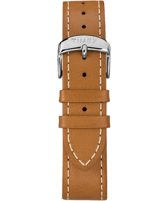 kellot | Timex miehet weekender 2-osainen 40mm nahkarannekello hopean sävyinen/rusketus/sininen 64XP310