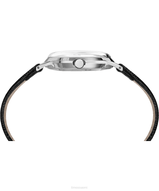 kellot | Timex miehet Marlin käsin kierretty 34 mm nahkarannekello musta/hopea sävy 64XP77