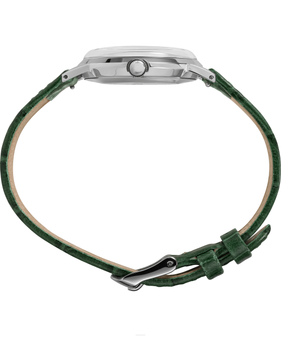 kellot | Timex miehet Marlin käsin kierretty california kellotaulu 34mm nahkarannekeella ruostumaton teräs/vihreä/valkoinen 64XP68