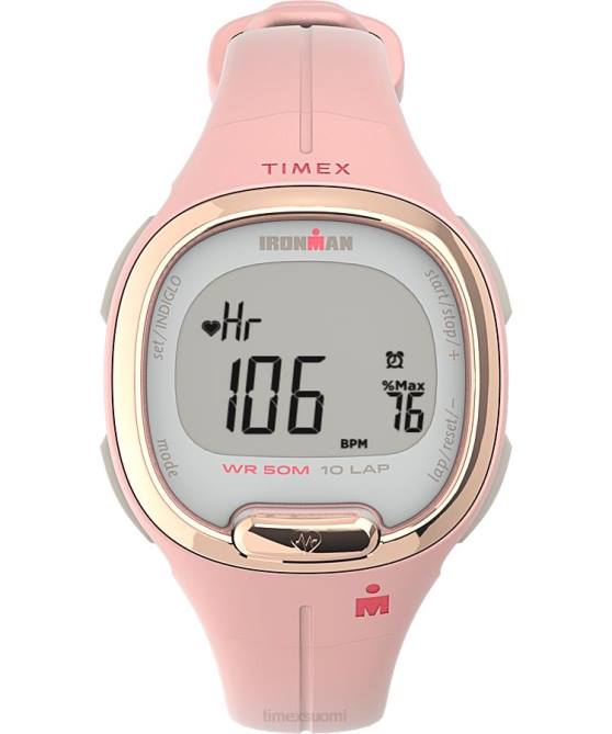 kellot | Timex naiset ironman heartfit transit+ 33mm hartsihihna aktiivisuus ja sykekello pinkki/ruusukultainen sävy 64XP405