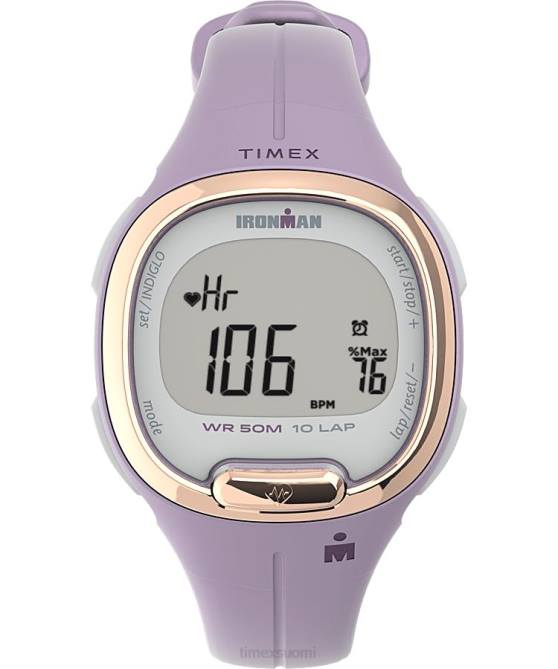 kellot | Timex naiset ironman heartfit transit+ 33mm hartsihihna aktiivisuus ja sykekello violetti/ruusukultainen sävy 64XP410
