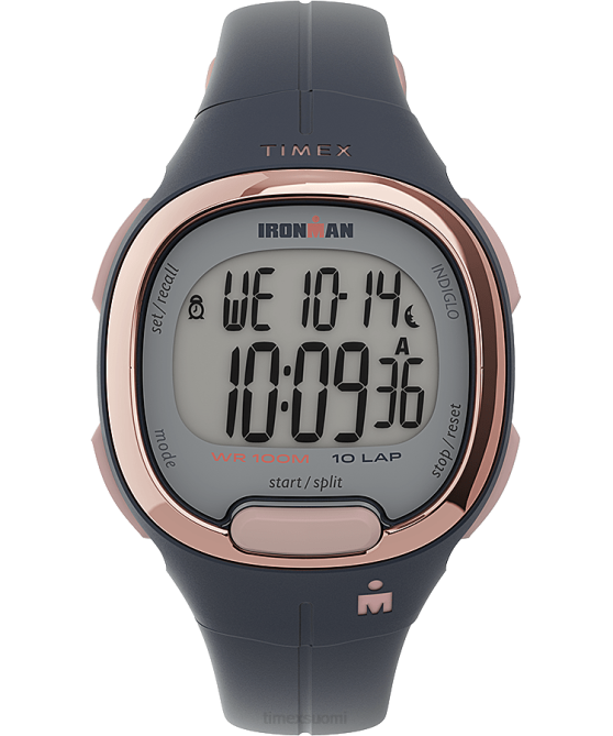 kellot | Timex naiset kulkukello 33mm hartsirannekello laivastonsininen/ruusukultainen sävy 64XP408