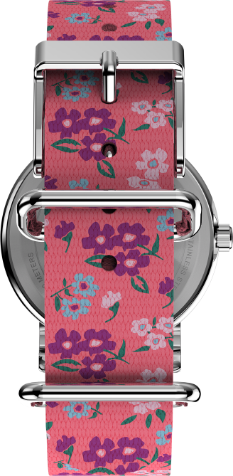 kellot | Timex naiset weekender 31mm kangasrannekello hopean sävyinen/vaaleanpunainen/valkoinen 64XP392