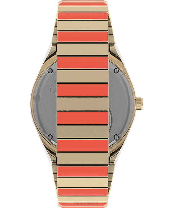 kellot | Q Timex naiset malibu 36 mm ruostumattomasta teräksestä valmistettu laajennusrannekello kultasävyinen/kaksisävyinen/musta 64XP372