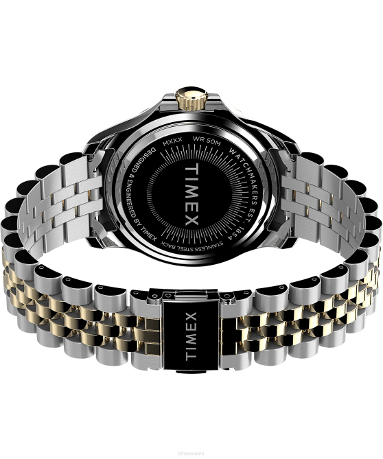 kellot | Timex naiset Kaia 38mm ruostumattomasta teräksestä valmistettu rannekello kaksisävyinen/hopeasävyinen 64XP361