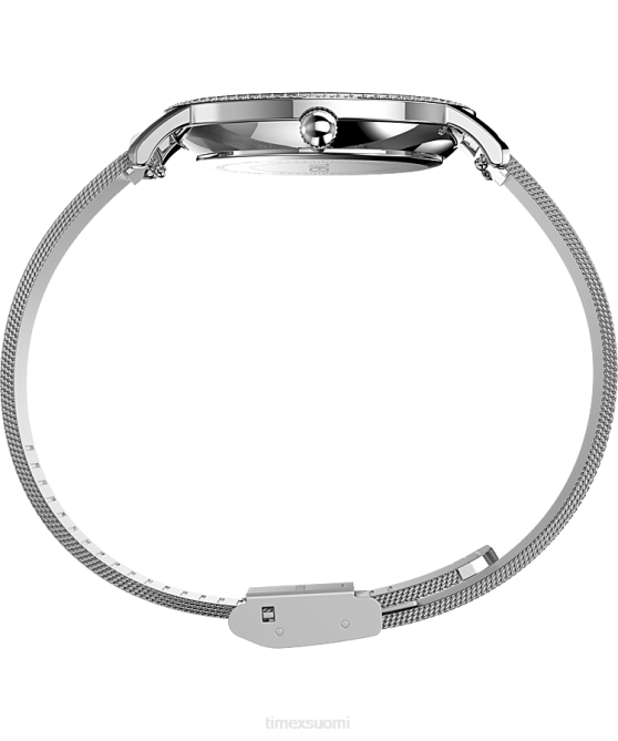 kellot | Timex naiset Transcend 34mm ruostumattomasta teräksestä valmistettu rannekello hopean sävyinen 64XP356