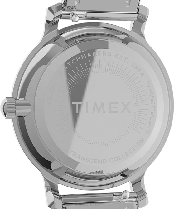 kellot | Timex naiset Transcend taivaallinen 31 mm ruostumattomasta teräksestä valmistettu rannekello hopean sävyinen/violetti 64XP383