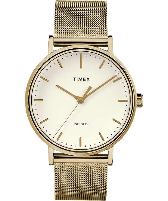 kellot | Timex naiset fairfield 37mm mesh kello kullan sävyinen/luonnollinen 64XP350