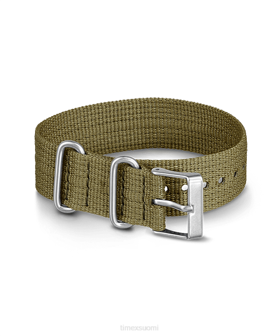 hihnat | Timex sukupuolineutraali 20 mm:n kankaasta liukuva yksikerroksinen hihna vihreä 64XP510
