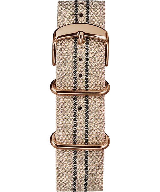 hihnat | Timex sukupuolineutraali 20mm metallinen raita kudottu kankainen liukuhihna vaaleanpunainen 64XP534