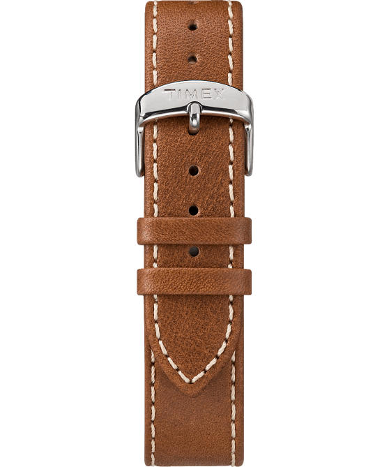 hihnat | Timex sukupuolineutraali kaksiosainen ommeltu nahkahihna ruskea 64XP436