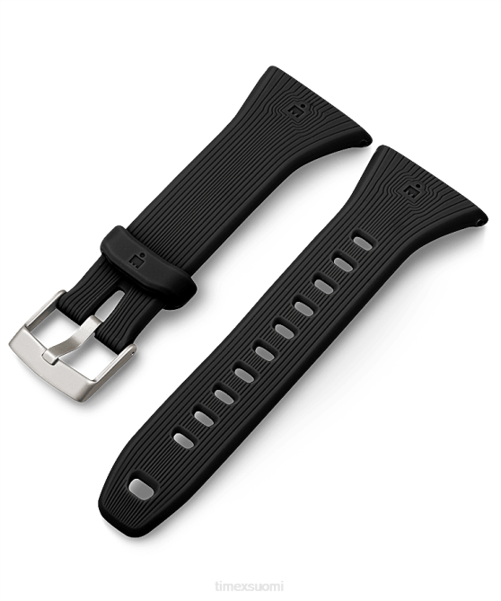 hihnat | Timex sukupuolineutraali 21mm pikalukitus silikoniranneke musta 64XP681