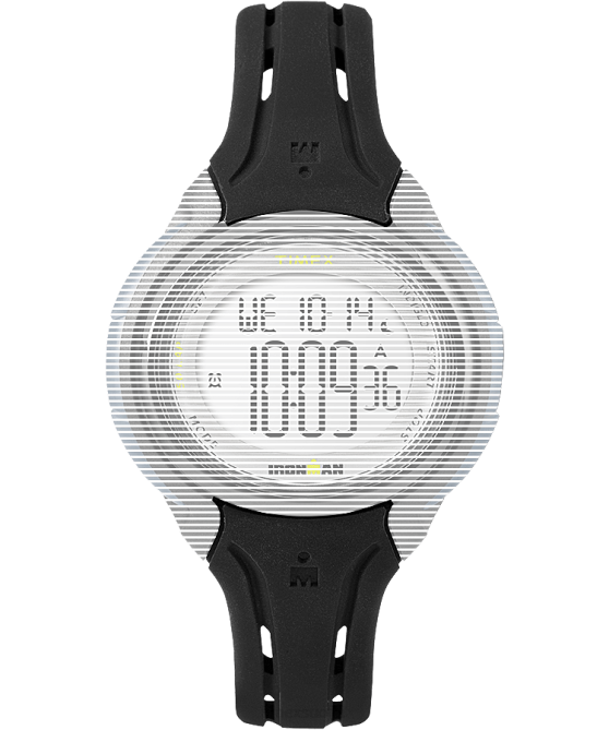 hihnat | Timex sukupuolineutraali korvaava 15mm silikoniranneke Ironman sleek 50 keskikokoiselle mallille musta 64XP582