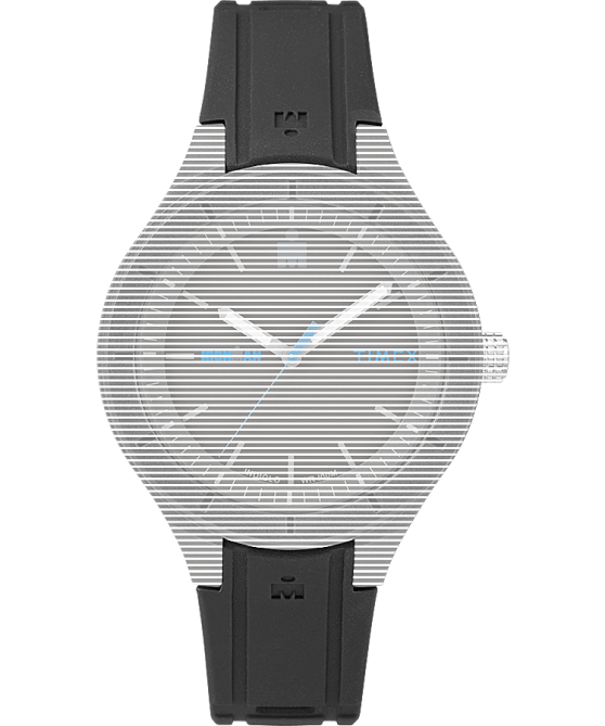 hihnat | Timex sukupuolineutraali korvaava 18 mm silikoniranneke Ironman olennaiseen musta 64XP706