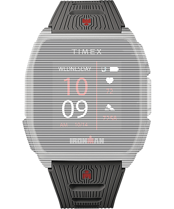 hihnat | Timex sukupuolineutraali korvaava 24mm silikoniranneke Ironman r300 gps:lle tummanharmaa 64XP641